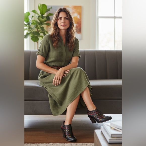 L’Artiste by Spring Step Brilliance Pump multi color leather woven unique - Picture 5 of 16